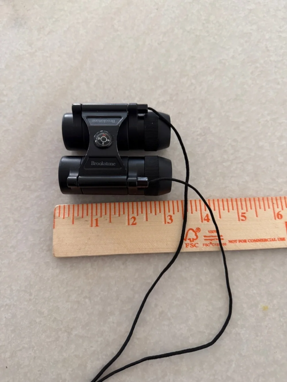 Brookstone Compact Black Binoculars with Red Lenses